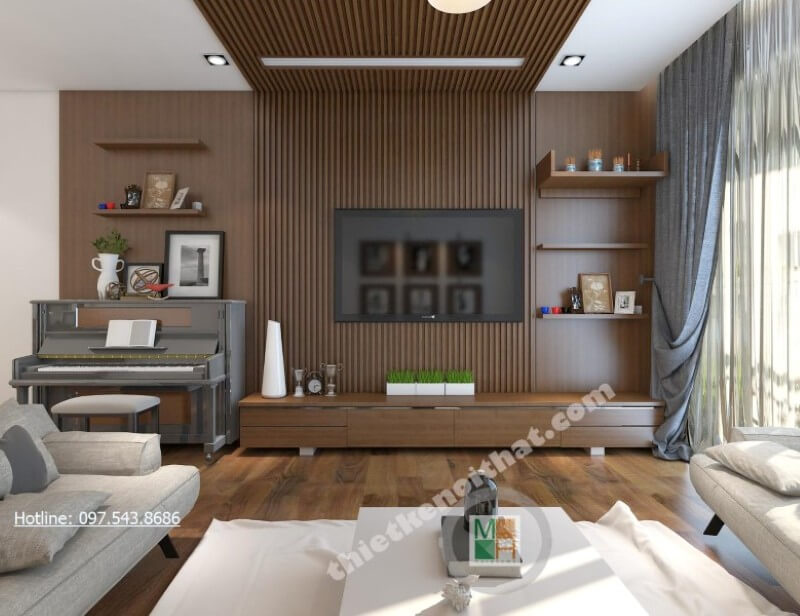 Thiết kế phòng khách chung cư trẻ trung, hiện đại và sang trọng Thiết kế chung cư