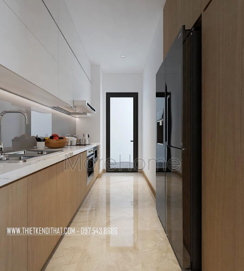 Tủ bếp gỗ công nghiệp thiết kế thông minh, tận dụng không gian chứa đồ cho phòng bếp Tủ bếp đẹp