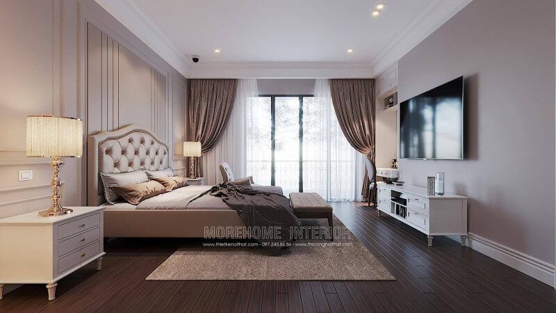 Sản phẩm kệ tivi phòng ngủ sang trọng bằng gỗ tự nhiên nhập khẩu