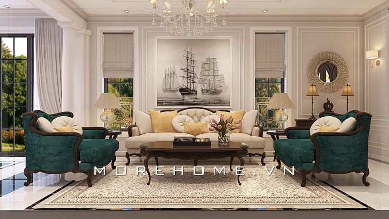 Sofa phòng khách đẹp cuốn hút khiến người nhìn mê mẩn ngay từ cái nhìn đầu tiên.